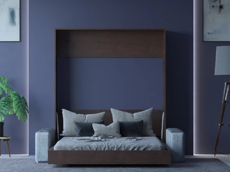 Space-Saving Furniture: Queen-Size Wall-Mounted Sofa-Cum-Storage-Bed