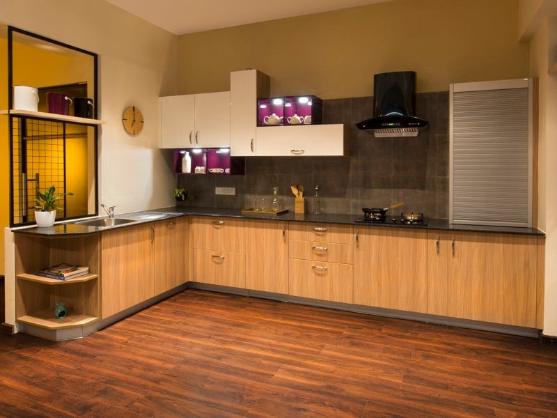 Sunny Side L-Shaped Modular Kitchen