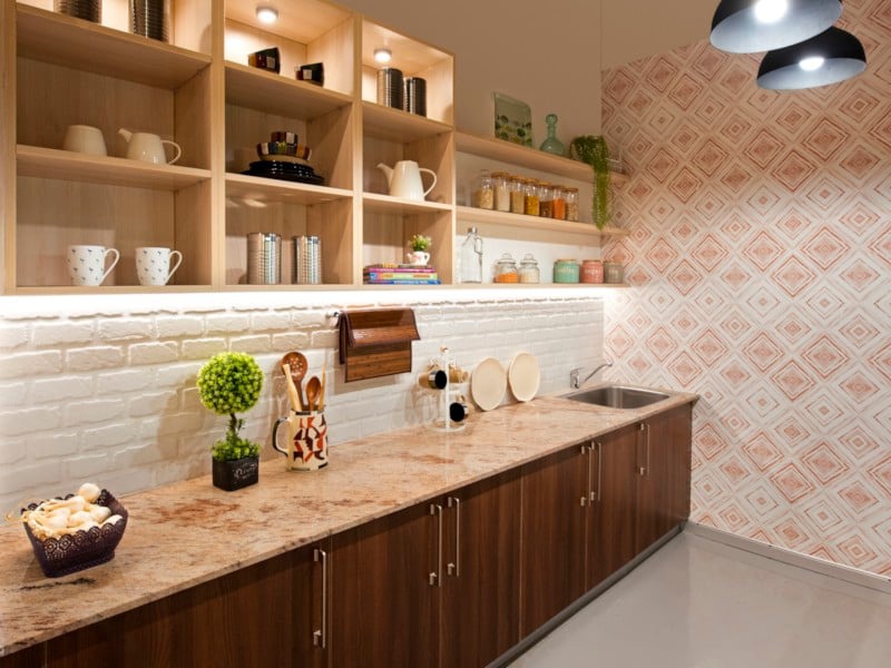 Modern Farmhouse Straight Modular Kitchen