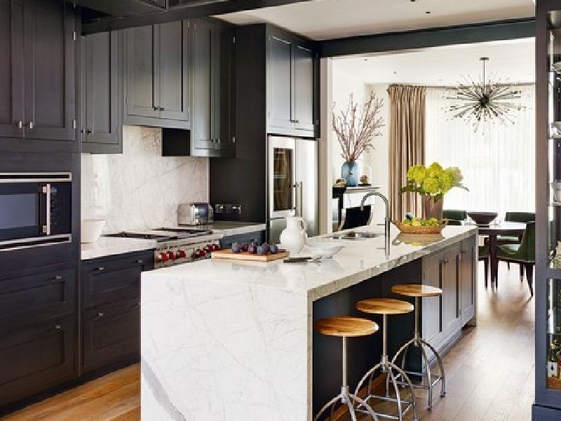 straight island modular kitchen