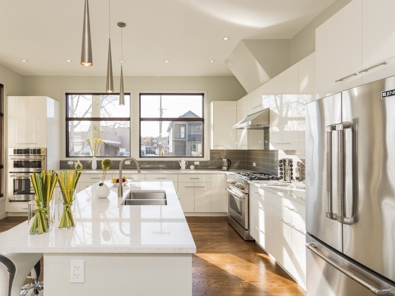 straight island modular kitchen