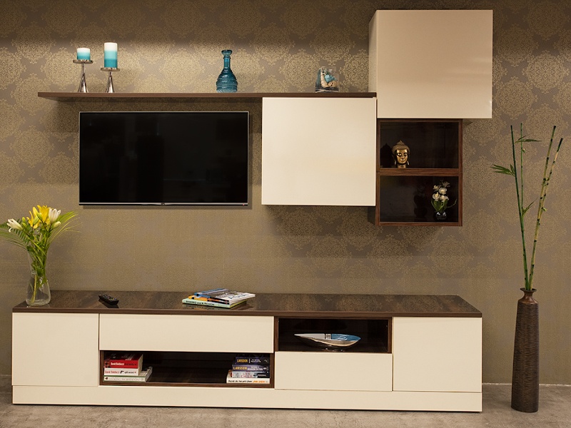 Plutus Contemporary Entertainment Wall Unit