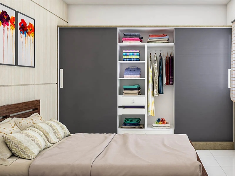 Groovy Grey Sliding Door Wardrobe